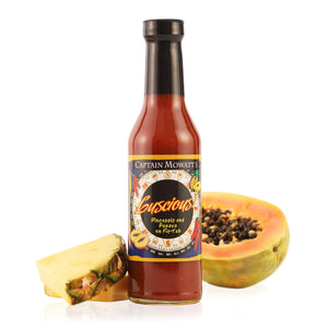 The best hot sauce. The most popular hot sauce.  Pineapple and papaya hot sauce, the best